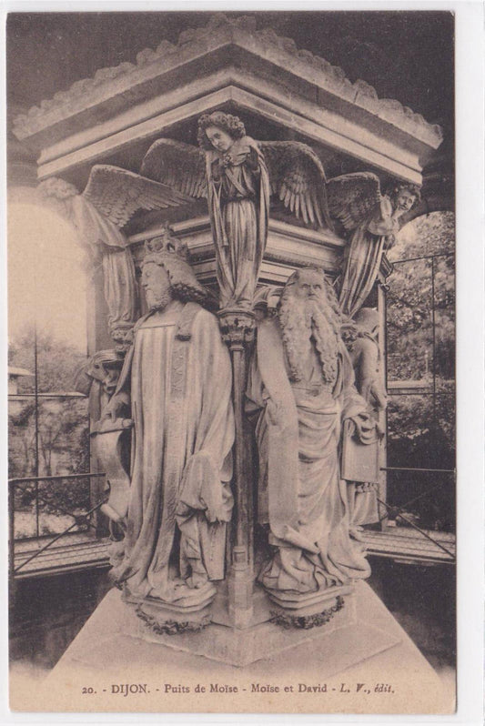 CARTE POSTALE ANCIENNE CPA DIJON PUITS DE MOISE MOISE ET DAVID