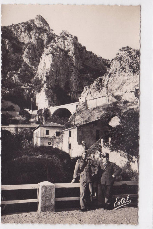 POSTCARD CPSM MENTON GRIMALDI FRANCO-ITALIAN BORDER SAINT-LOUIS BRIDGE 