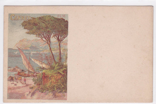 OLD POSTCARD CPA CANNES PLM ILLUSTRATION HANCONVILLE 