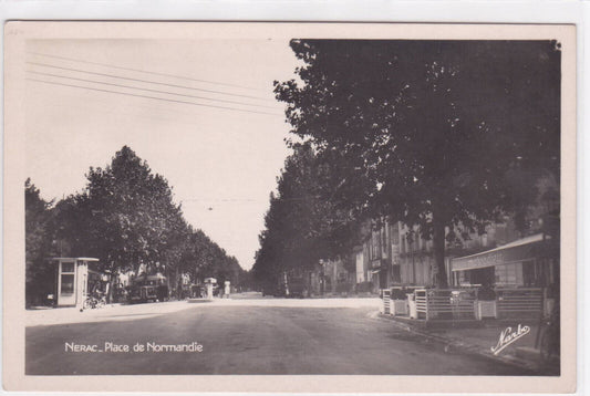 OLD POSTCARD CPA NERAC PLACE DE NORMANDIE 