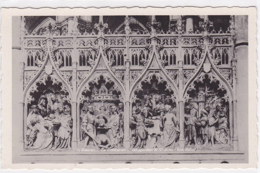 POSTCARD CPSM AMIENS THE CATHEDRAL BEHEAD OF ST. JOHN BAS-RELIEF 