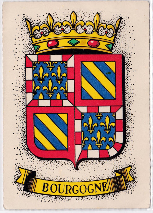 CPSM BURGUNDY COAT OF ARMS POSTCARD 