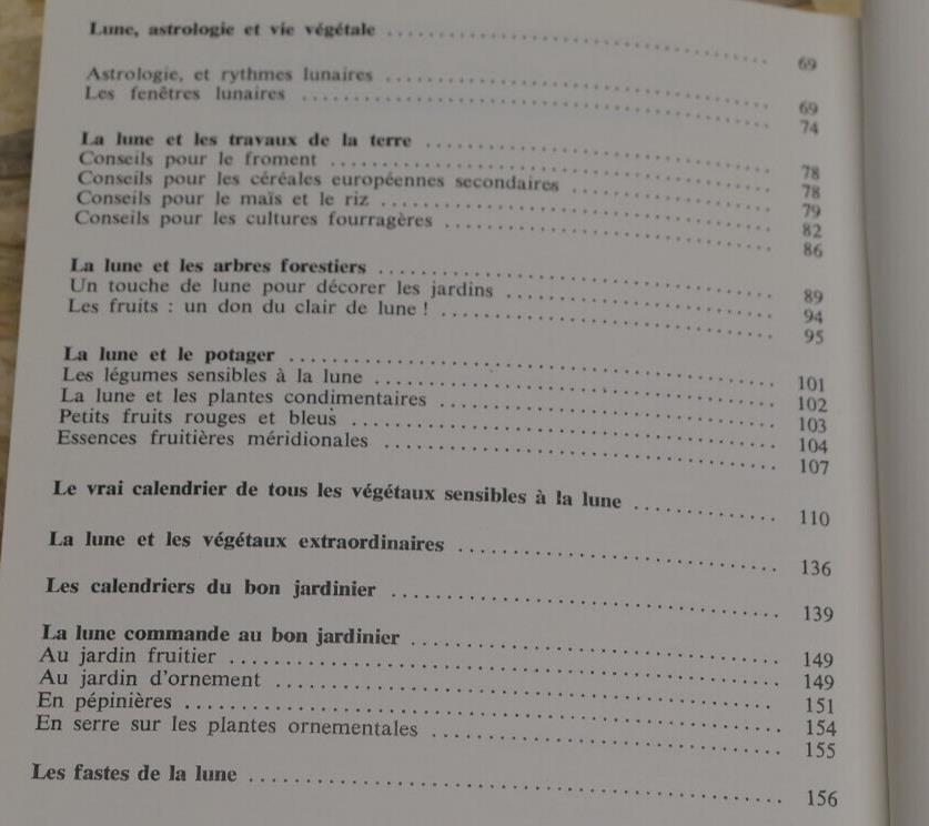 L'INFLUENCE DE LA LUNE SUR LES CULTURES / ROBERT FREDERICK / CALENDRIER LUNAIRE