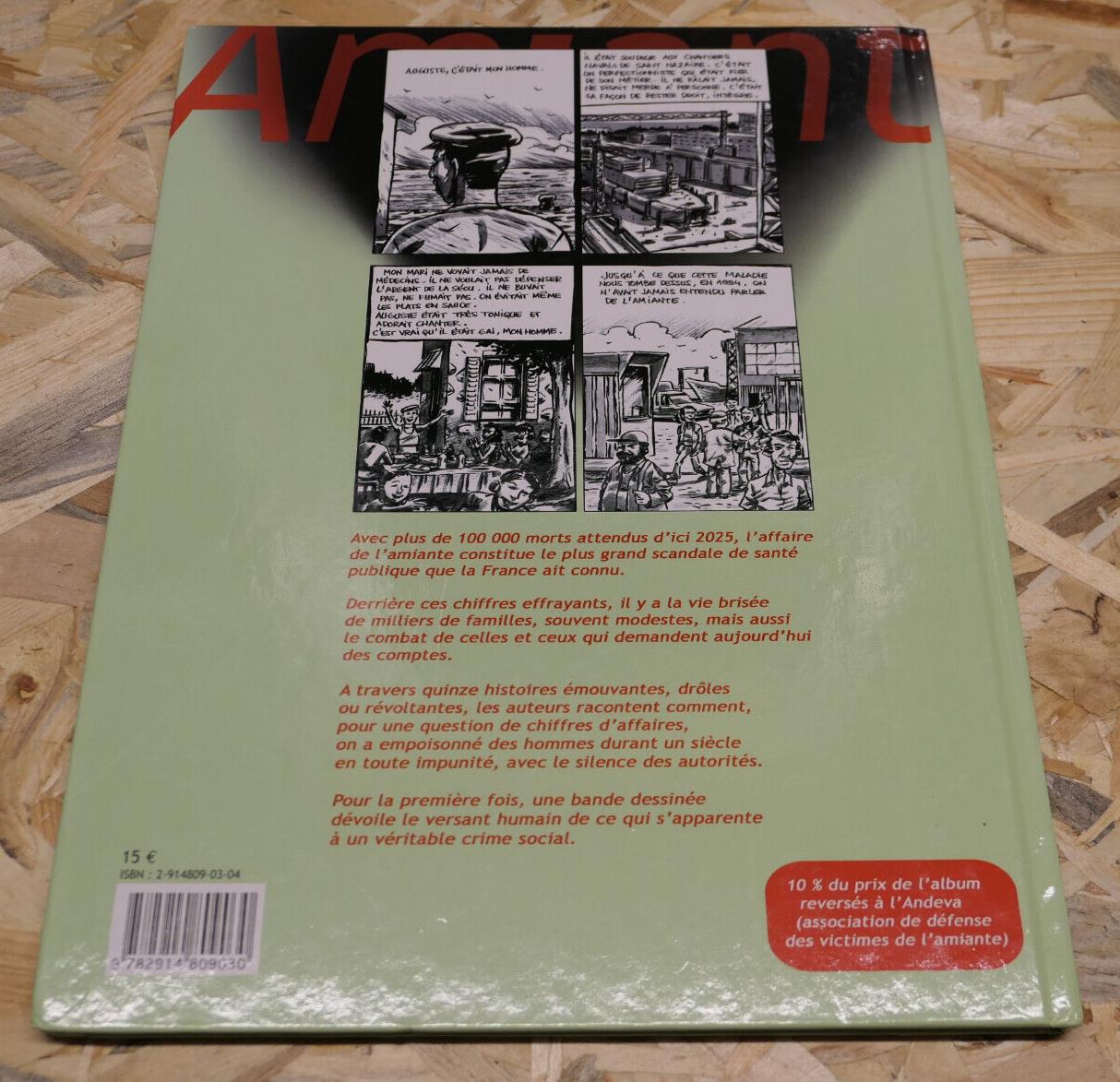 BD AMIANTE CHRONIQUE D'UN CRIME SOCIAL / ALBERT DRANDOV 2005 SCANDALE SANITAIRE
