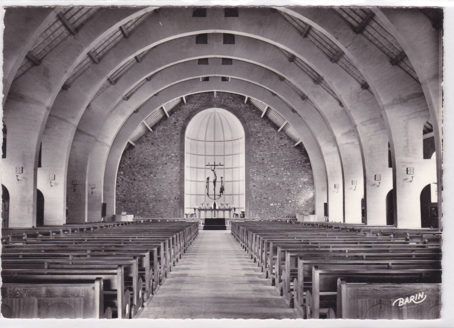 POSTCARD CPSM GERARDMER THE INTERIOR OF THE NEWLY REBUILT CHURCH 