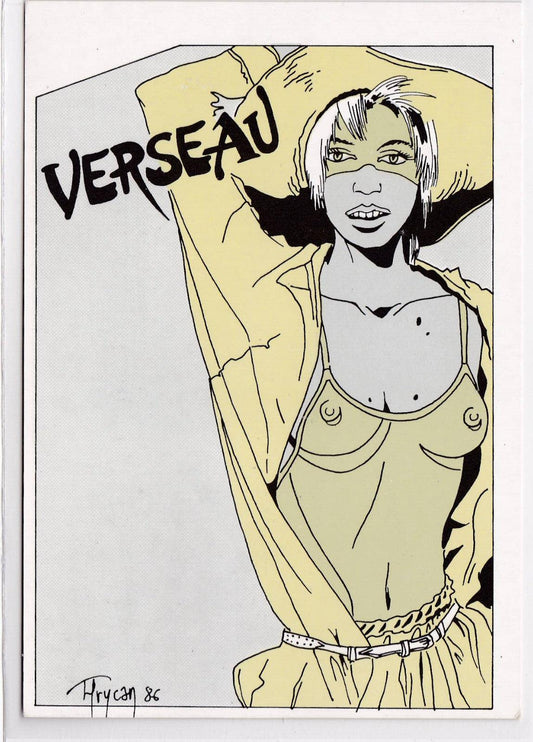CPM POSTCARD SIGN AQUARIUS ILLUSTRATION JULIEN GRYCAN LIMITED EDITION 1986 