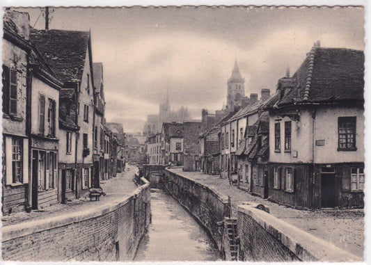 POSTCARD CPSM AMIENS RUE BASSE DES TANNEURS AND RUE RIQUIER 
