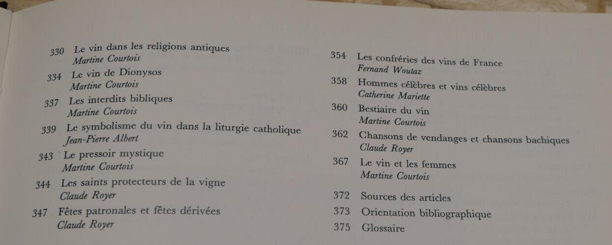 LA VIGNE ET LE VIN / LA MANUFACTURE 1988 / HISTOIRE CULTURE VITICULTURE