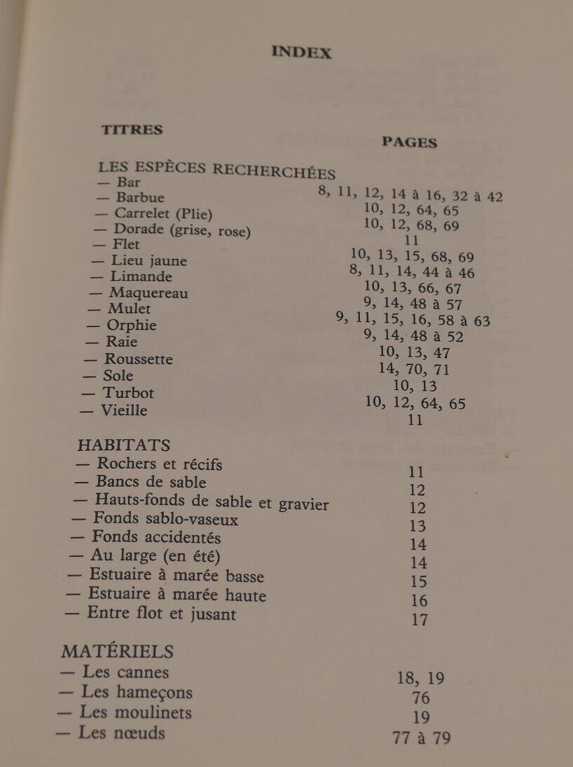 PECHE COTIERE EN BATEAU / TECHNIQUES ESPECES APPATS DESSINS / ANTHESE 1985