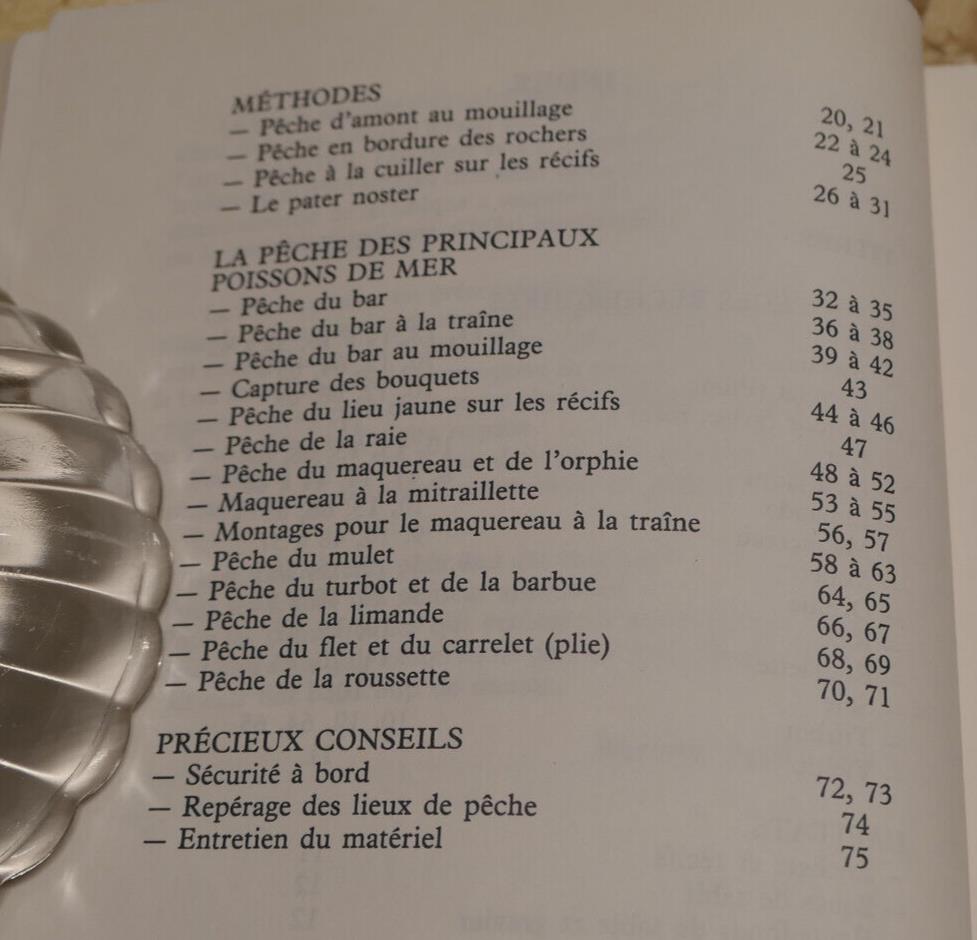 PECHE COTIERE EN BATEAU / TECHNIQUES ESPECES APPATS DESSINS / ANTHESE 1985