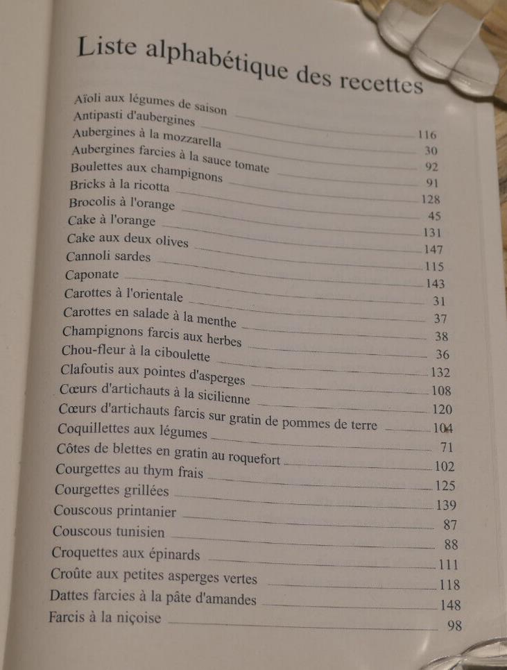 RECETTES VEGETARIENNES DE LA MEDITERRANEE / CUISINE TRADITIONNELLE SANTE / 2000