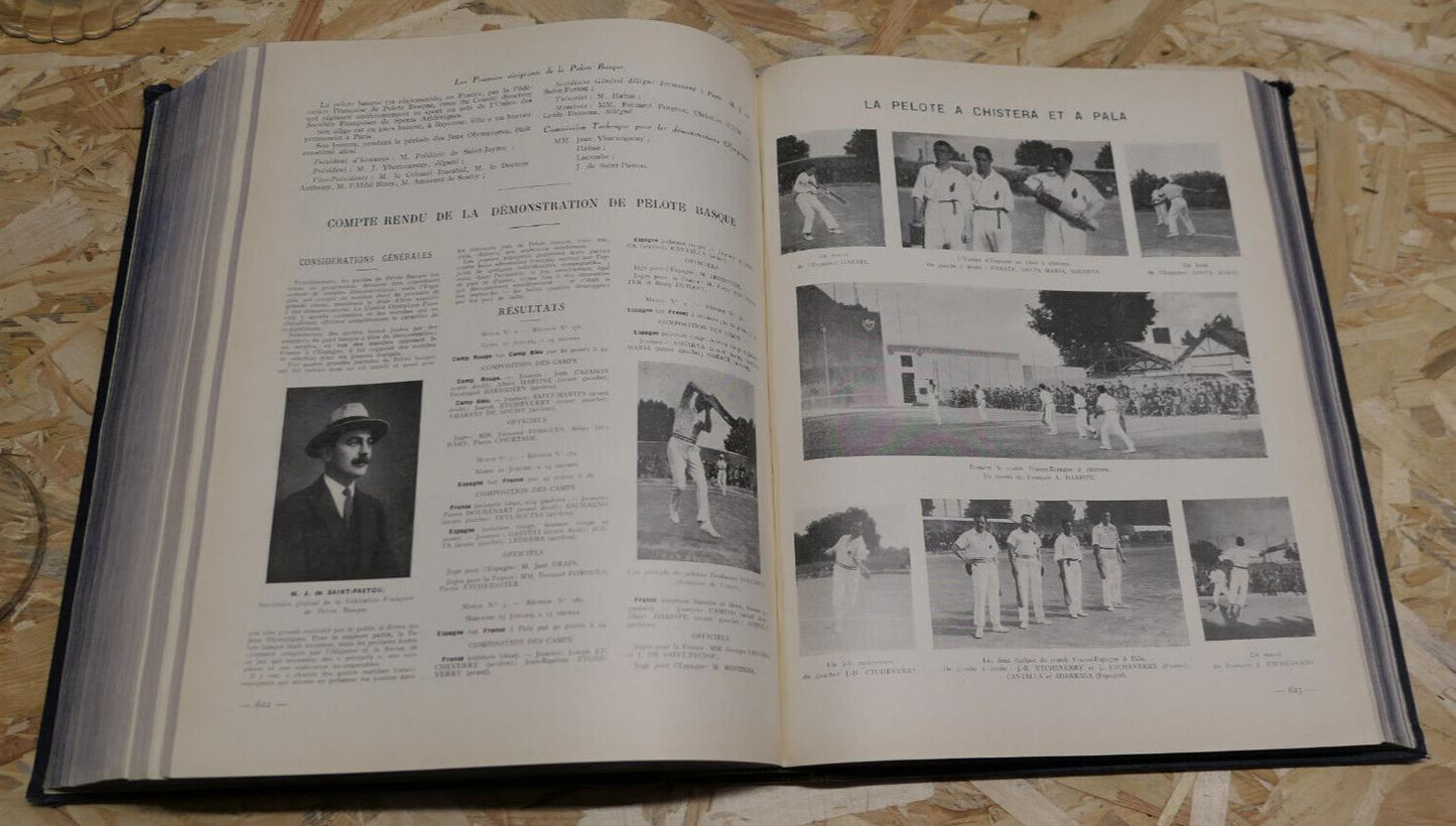 VIIIe OLYMPIADE JO PARIS 1924 RAPPORT OFFICIEL COMITE OLYMPIQUE FRANCAIS SPORT