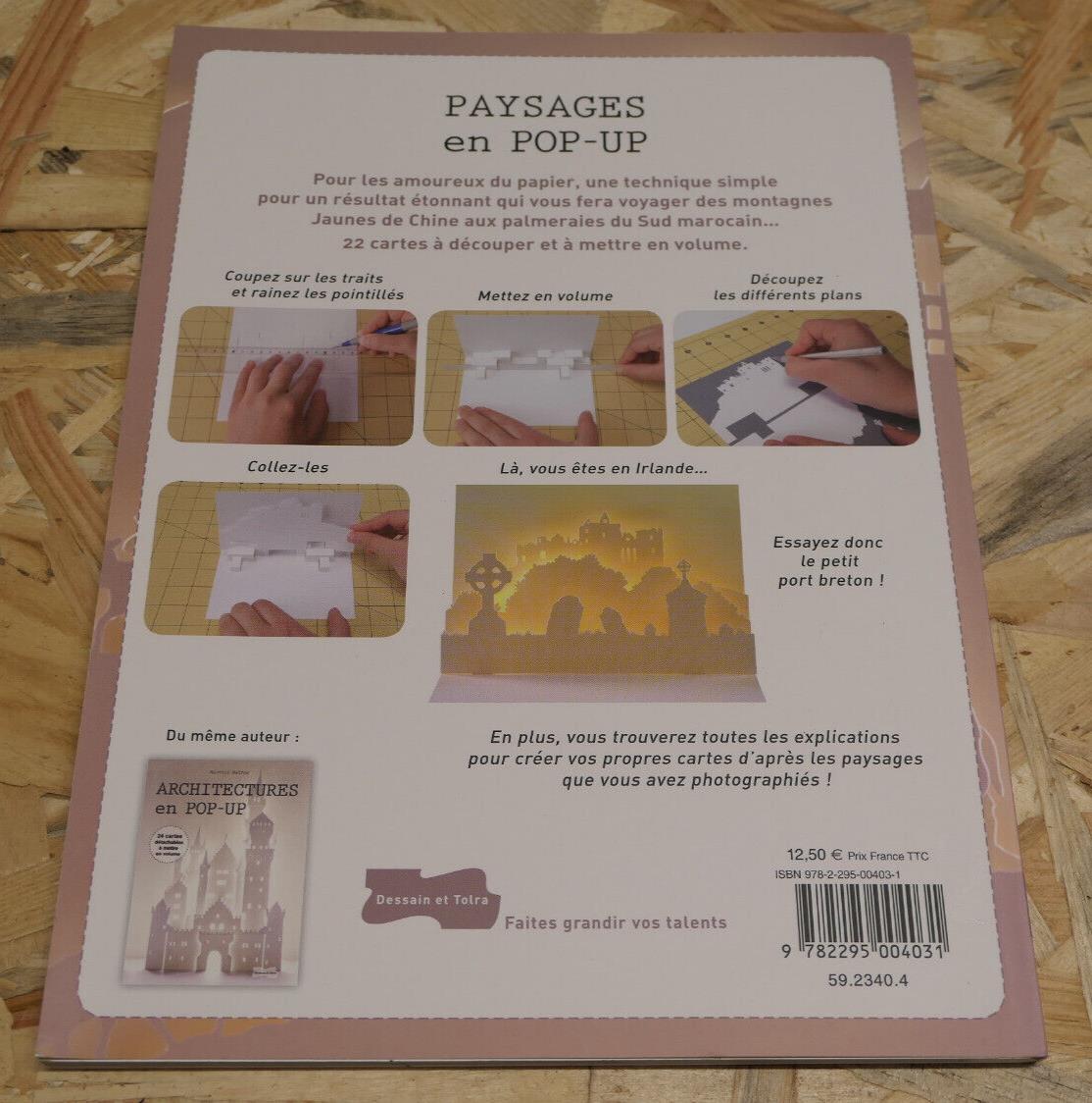 PAYSAGES EN POP-UP / DESSAIN ET TOLRA 2012 / TECHNIQUE LOISIRS CREATIFS