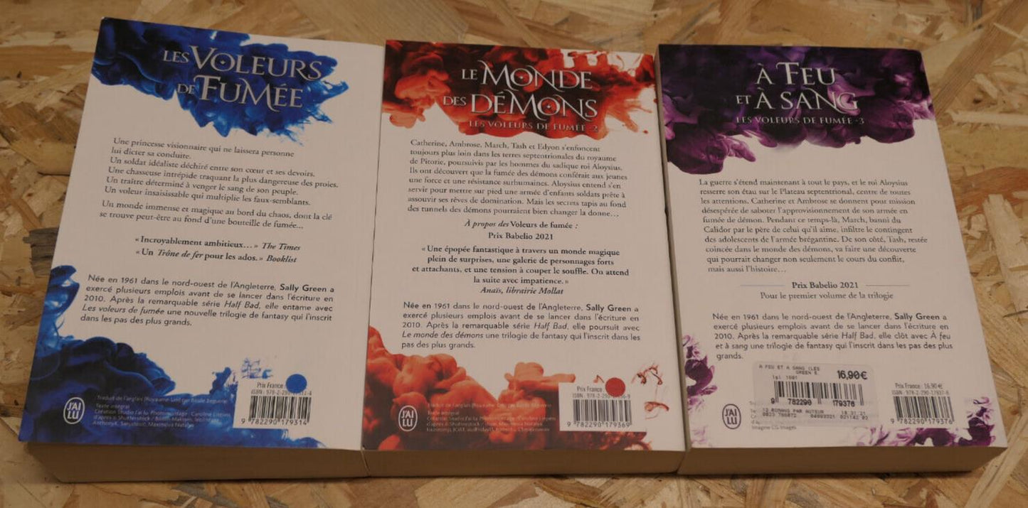 SALLY GREEN / LES VOLEURS DE FUMEE / LOT DE 3 TOMES