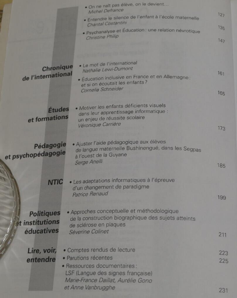 PEDAGOGY AND PSYCHOANALYSIS REVIEW OF ADAPTATION AND SCHOOLING 2011 N°54 