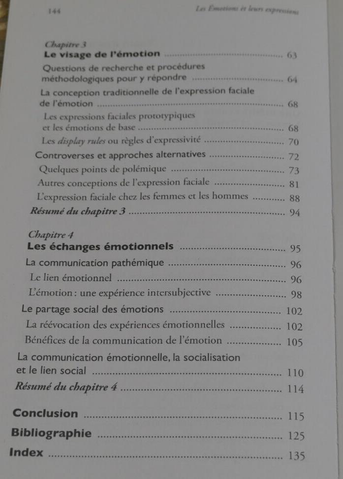 LES EMOTIONS ET LEURS EXPRESSIONS / ANNA TCHERKASSOF / PSYCHOLOGIE COMMUNICATION