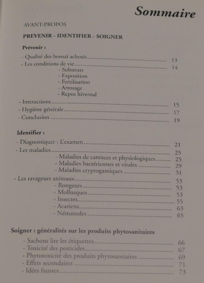 VOS BONSAI EN PLEINE FORME SANTE MALADIES PARASITES TRAITEMENTS MANUEL PRATIQUE