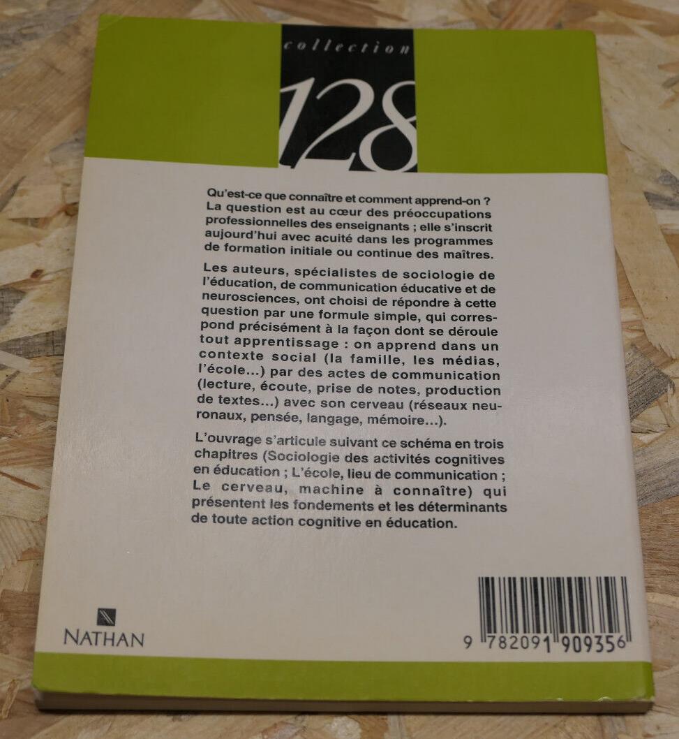 LES SCIENCES COGNITIVES EN EDUCATION / SOCIOLOGIE NEUROSCIENCE / NATHAN 2001