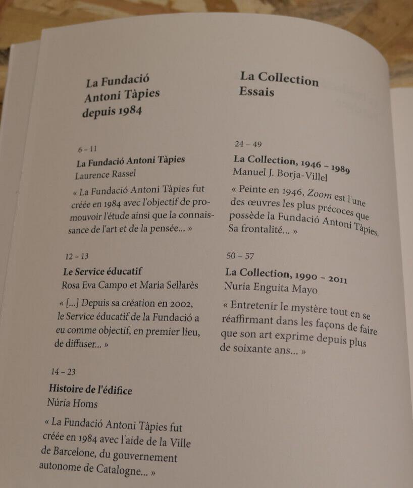LA FUNDACIO ANTONI TAPIES BARCELONE / ART CONTEMPORAIN GRAPHISME PEINTURE / 2012