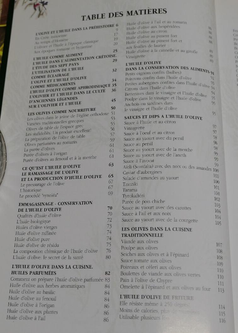 LA CIVILISATION DE L'OLIVIER HUILE D'OLIVE / 150 RECETTES SANTE CUISINE GRECQUE
