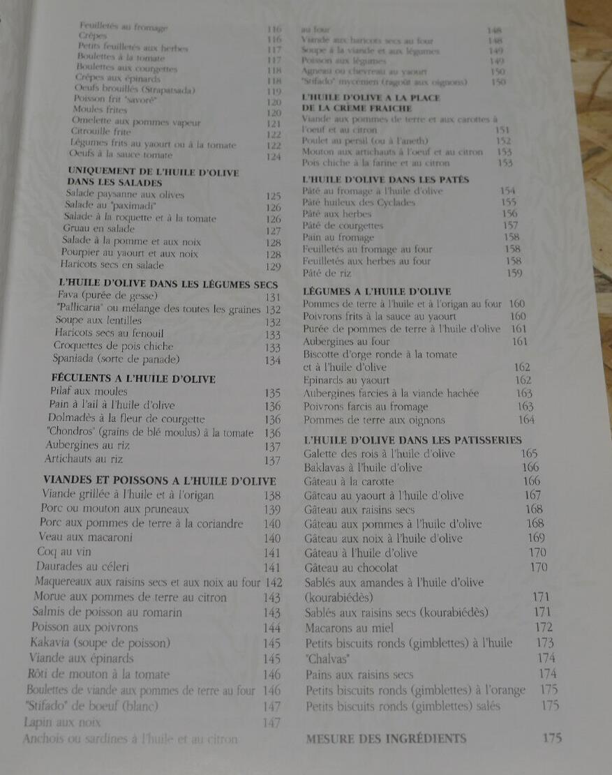 LA CIVILISATION DE L'OLIVIER HUILE D'OLIVE / 150 RECETTES SANTE CUISINE GRECQUE