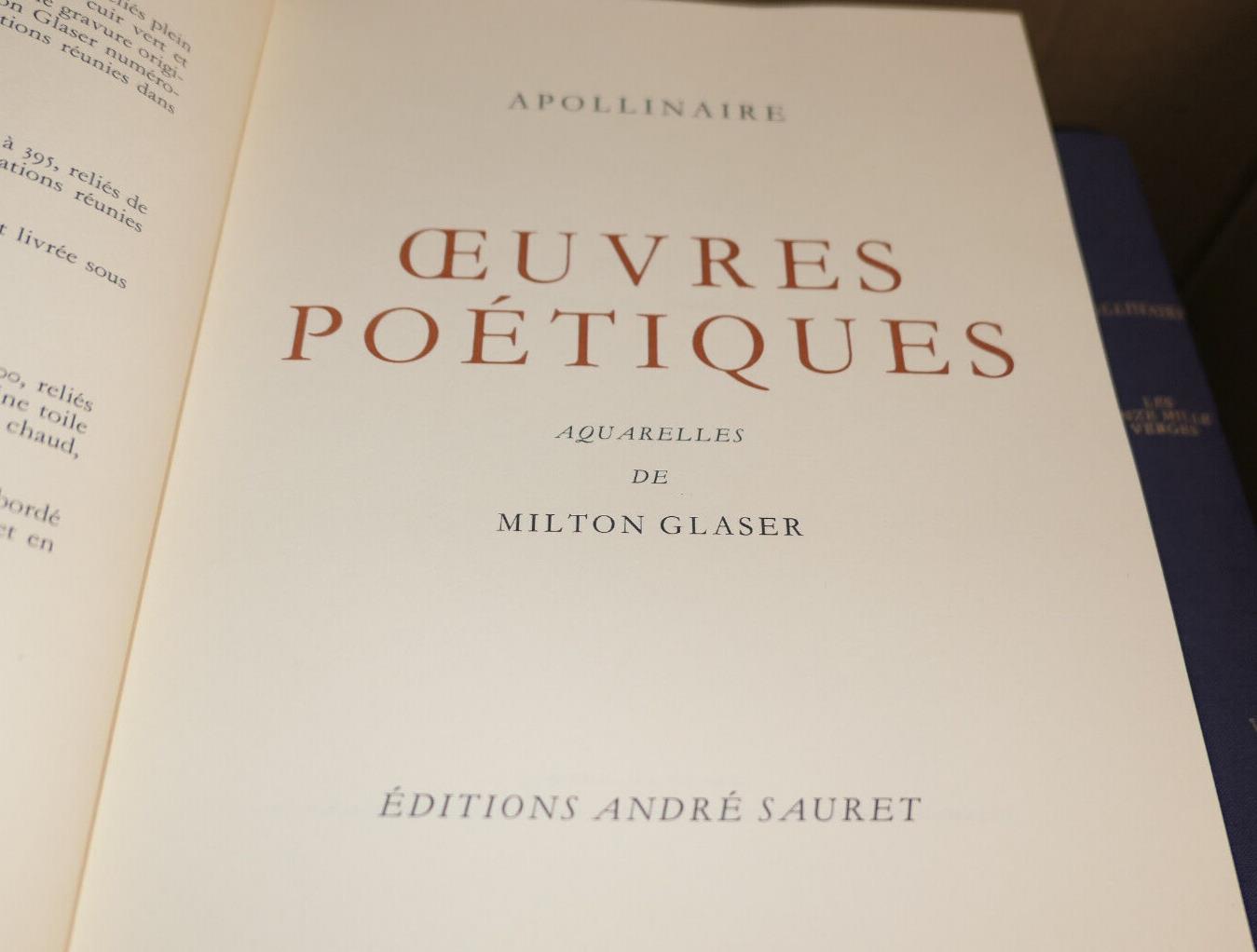 APOLLINAIRE / OEUVRES POETIQUES / ANDRE SAURET 1984