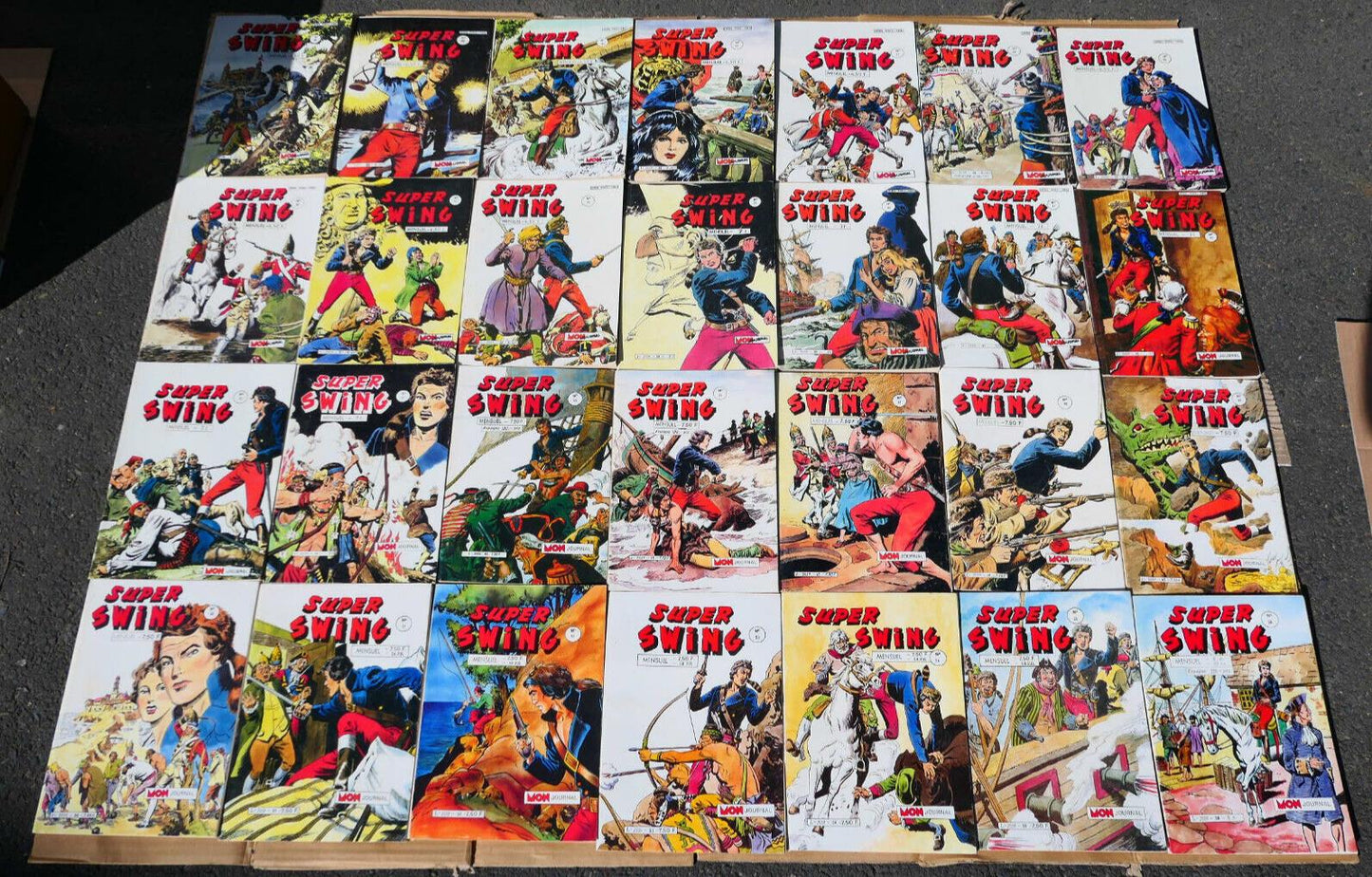 Lot de 61 BD Comics Vintage SUPER SWING 1980-1987