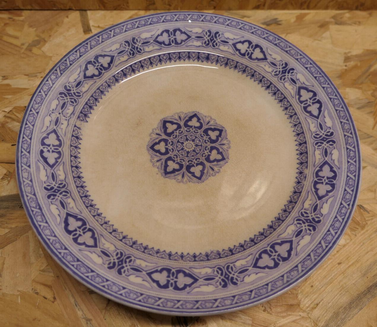 Ancienne Assiette Anglaise Sur Pied Piédouche Antique 19th Copeland - Lot de 2