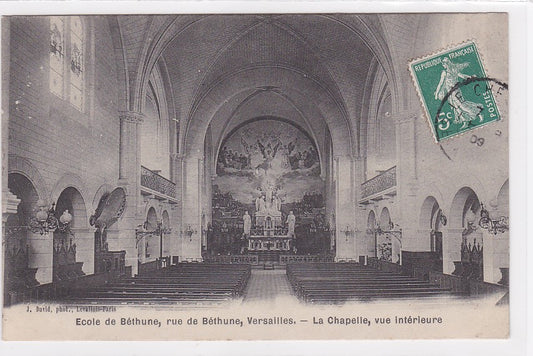Carte Postale Ancienne CPA Versailles - École De Béthune Rue De Béthune La Chapelle Vue Intérieure