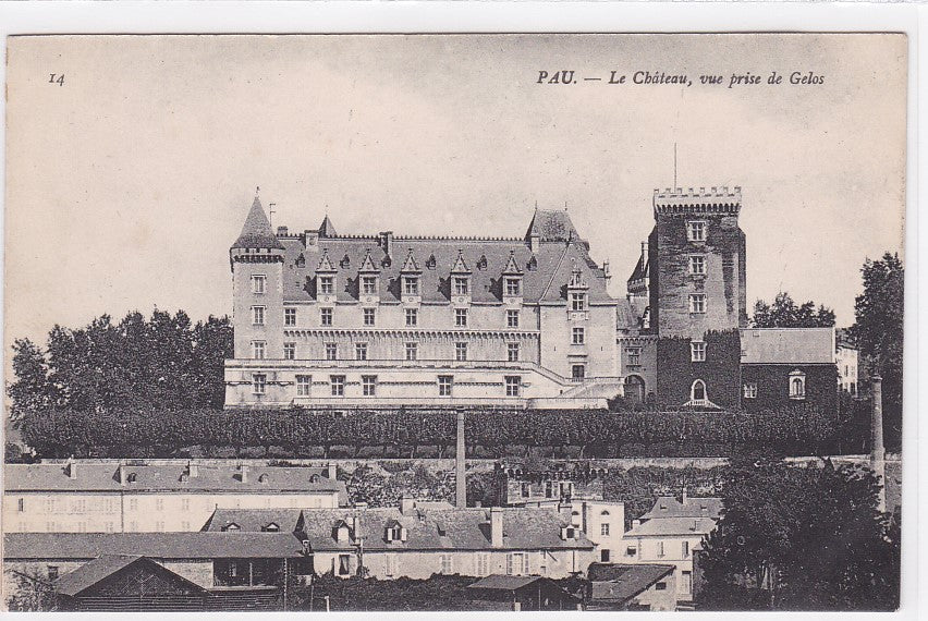 Carte Postale Ancienne CPA Pau - Le Château, Vue Prise De Gelos