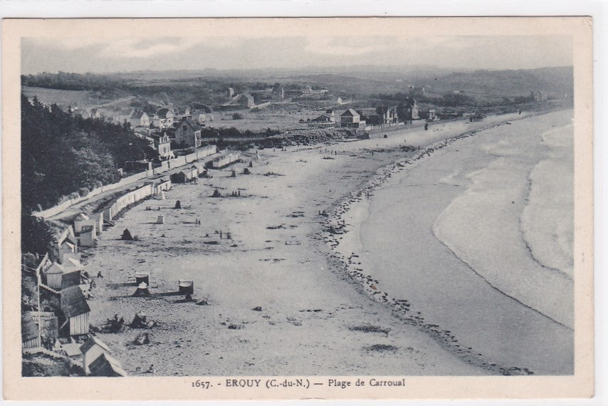 Carte Postale Ancienne CPA Erquy - Plage De Carroual