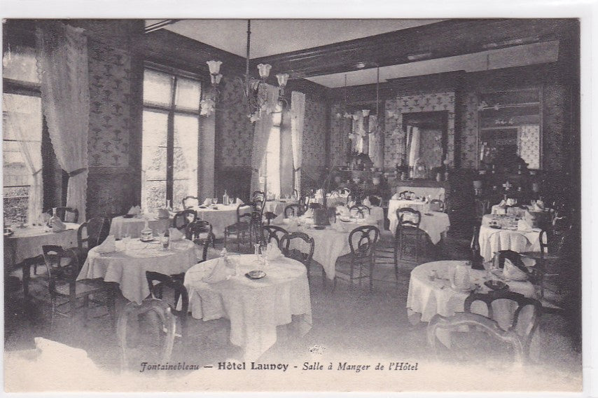Carte Postale Ancienne CPA 77 - Fontainebleau - Hôtel Launoy - Salle À Manger De L'Hôtel