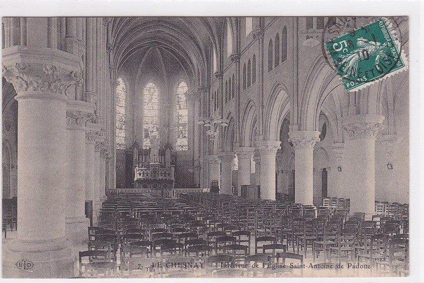 Carte Postale Ancienne CPA 78 - Le Chesnay Intérieur De L'Église Saint-Antoine De Padoue