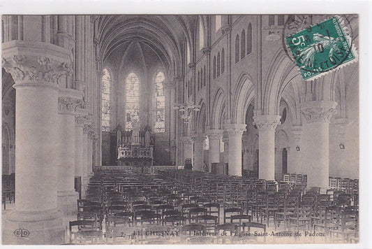 Carte Postale Ancienne CPA 78 - Le Chesnay Intérieur De L'Église Saint-Antoine De Padoue