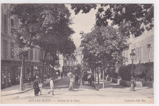 Carte Postale Ancienne CPA 73 - Aix-Les-Bains - Avenue De La Gare