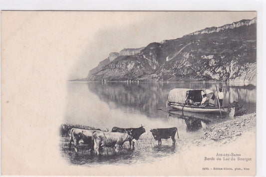 Carte Postale Ancienne CPA 73 - Aix-Les-Bains - Bords Du Lac Du Bourget