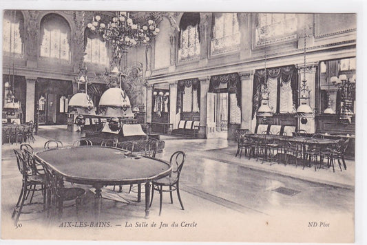 Carte Postale Ancienne CPA 73 - Aix-Les-Bains - La Salle De Jeu Du Cercle