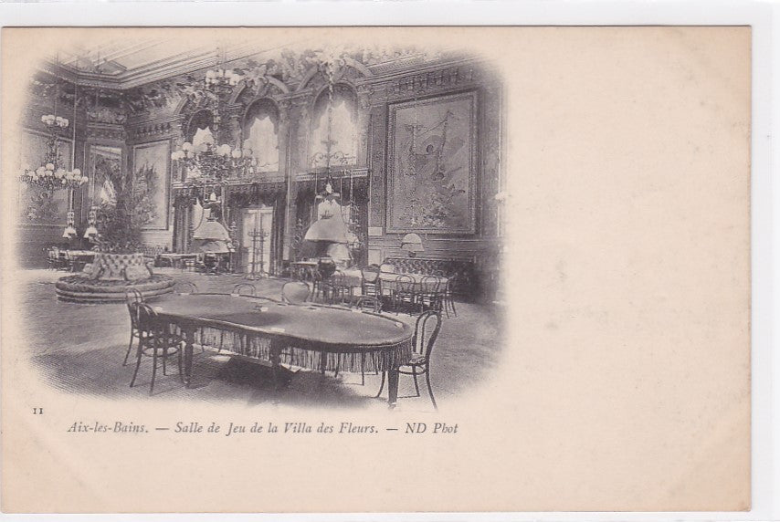 Carte Postale Ancienne CPA 73 - Aix-Les-Bains - Salle De Jeu De La Villa Des Fleurs