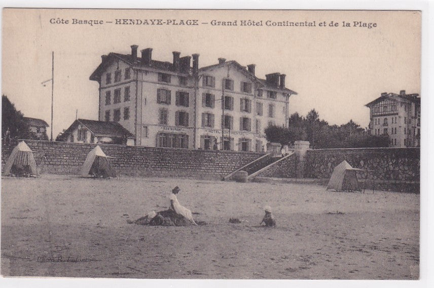 Carte Postale Ancienne CPA Hendaye-Plage - Grand Hôtel Continental Et De La Plage
