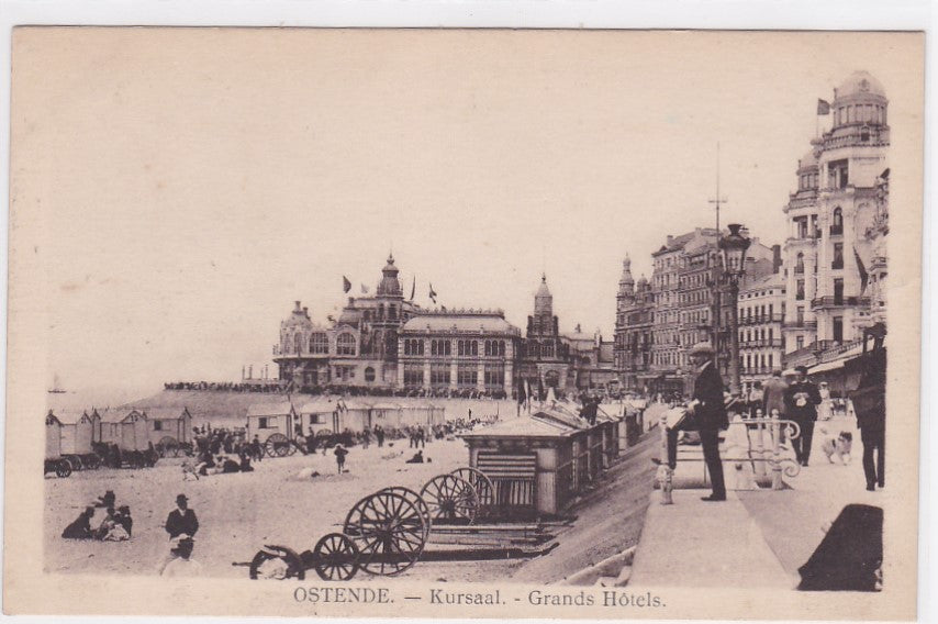 Old Postcard CPA Ostend - Kursaal - Grand Hotels