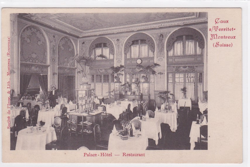 Old Postcard CPA Switzerland - Caux Sur Territet-Montreux Palace-Hotel - Restaurant