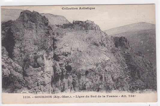 Carte Postale Ancienne CPA 06 - Gourdon - Ligne Du Sud De La France