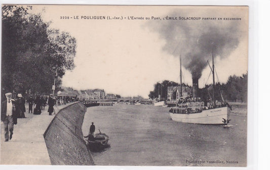 Carte Postale Ancienne CPA 44 - Le Pouliguen - L'Entrée Du Port - L'Émile Solacroup Partant En Excursion