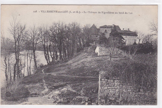Carte Postale Ancienne CPA 47 - Villeneuve-Sur-Lot - Le Château De Rigonlières Au Bord Du Lot