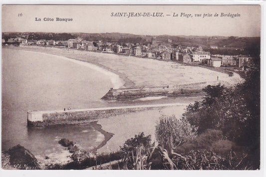 Carte Postale Ancienne CPA 64 - Saint-Jean-De-Luz - La Plage, Vue Prise De Bordagain