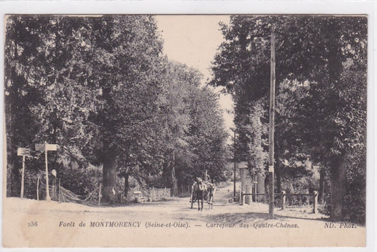 Carte Postale Ancienne CPA 95 - Forêt De Montmorency - Carrefour Des Quatre-Chênes