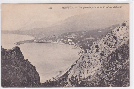 Carte Postale Ancienne CPA 06 - Menton - Vue Générale Prise De La Frontière Italienne