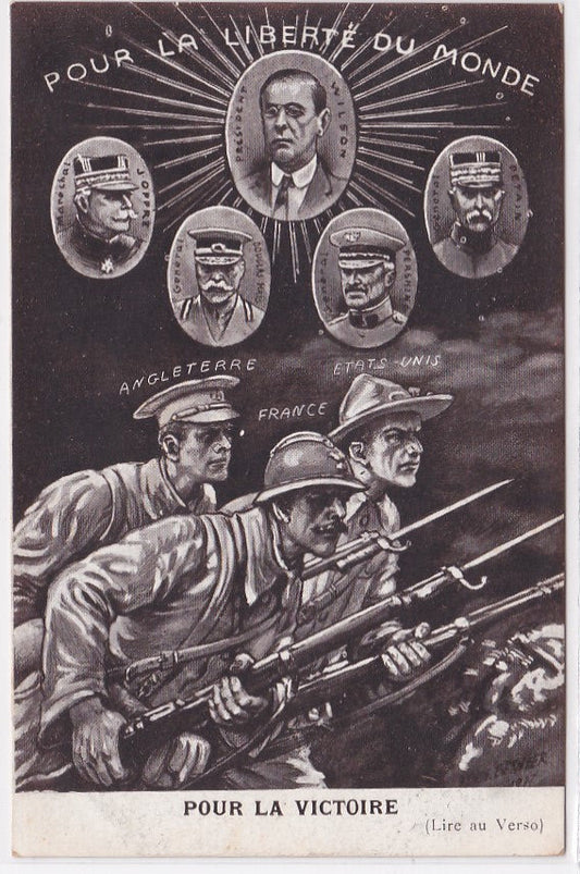 Old Postcard CPA Militaria 1914-1918 - For the Freedom of the World - For Victory