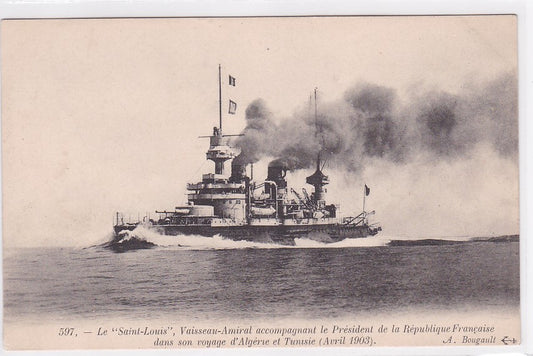 Old Postcard CPA Navy - The Saint-Louis, Flagship