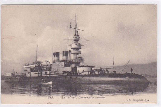 Old Postcard CPA Navy War - The Valmy, Coast Guard Battleship